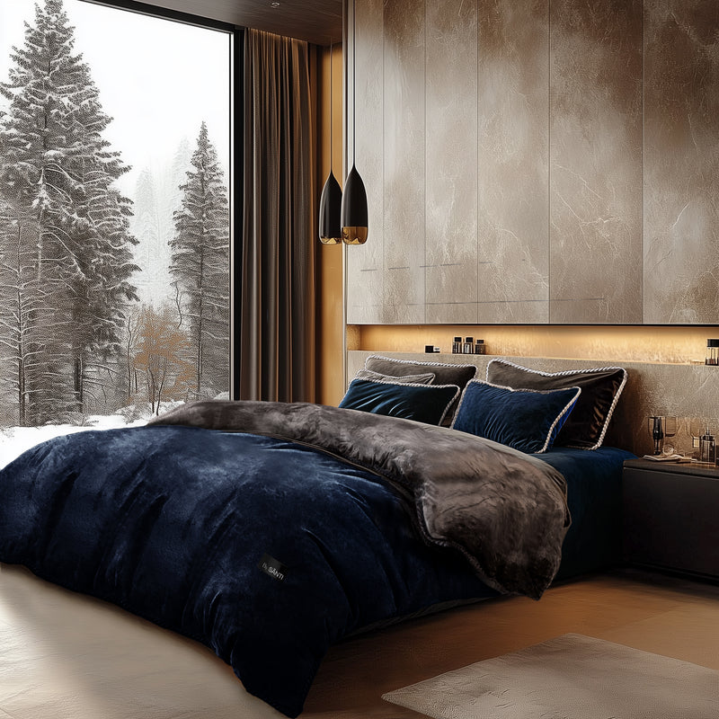 The Amorgos Premium Autumn Velvet Bedding Set