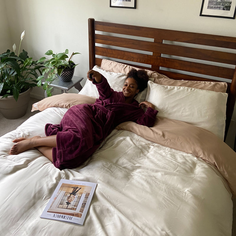 The BRISA Over-Sized Autumn Eucalyptus Bedding Set